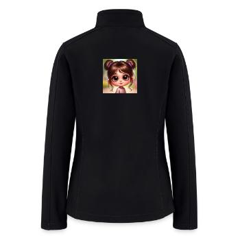 SPARKLY BROWN EYES - Women’s Soft Shell Jacket - black - Back