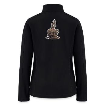Dagger and Snake Skull Gothic Dark Fantasy Art - Women’s Soft Shell Jacket - black - Back