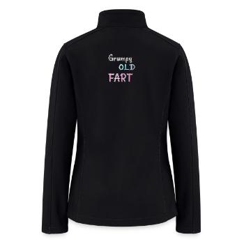 Grumpy Old Fart Neon Typography - Women’s Soft Shell Jacket - black - Back