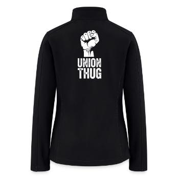 Union Solidarity Fist - Women’s Soft Shell Jacket - black - Back