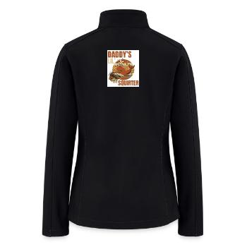 Daddy's Lil Squirter Whale Retro Tee - Women’s Soft Shell Jacket - black - Back