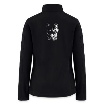 Vintage Dog Portrait For Dog Owners - Women’s Soft Shell Jacket - black - Back
