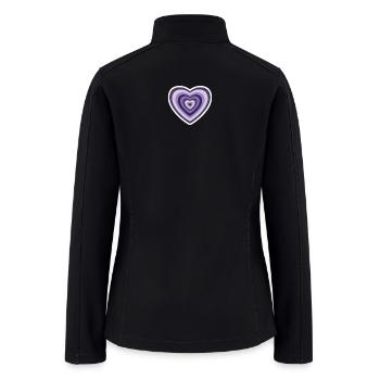 Layered Purple Hearts - Women’s Soft Shell Jacket - black - Back