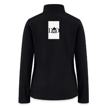 Dad & Kids Silhouette in DAD Logo - Women’s Soft Shell Jacket - black - Back