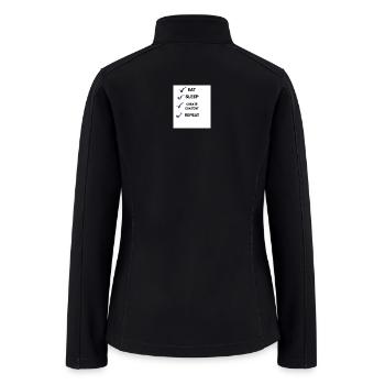 Eat_sleep_creat_content_repeat - Women’s Soft Shell Jacket - black - Back