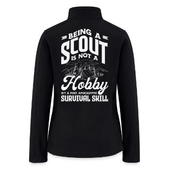 Being A Scout Hobby Survival Skill Scouting - Women’s Soft Shell Jacket - black - Back