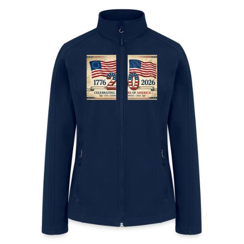 USA 250th Anniversary Flags Emblem - Women’s Soft Shell Jacket