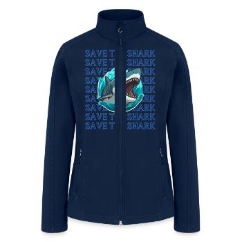 Guardian Shark Depths Vigilance Art - Women’s Soft Shell Jacket - navy - Front
