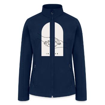 Love You - Women’s Soft Shell Jacket - navy - Front