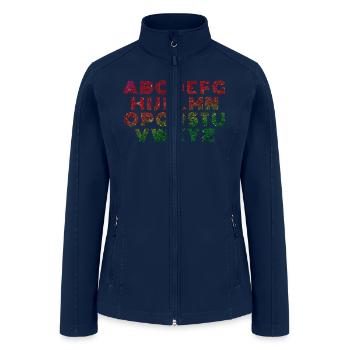 Alphabet Letter T-Shirt - Women’s Soft Shell Jacket - navy - Front