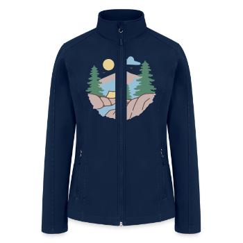 Camping - Women’s Soft Shell Jacket - navy - Front