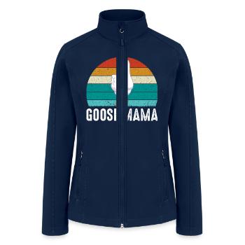 Vintage Goose Mama Funny Womens Mother's Day Mama - Women’s Soft Shell Jacket - navy - Front