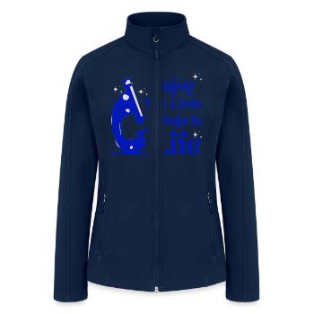 funny microscope, microbiologists biology nerd - Women’s Soft Shell Jacket - navy - Front