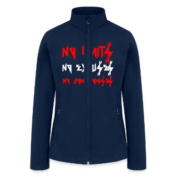 No limits no excuses no compromises - Women’s Soft Shell Jacket - navy - Front