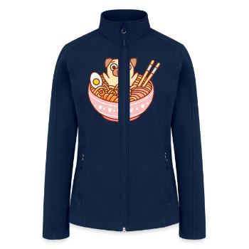 Japanses Ramen Noodles Bowl Ramen Bowl Restaurant - Women’s Soft Shell Jacket - navy - Front