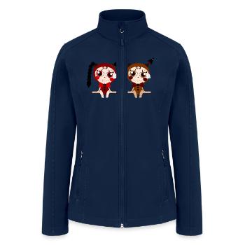 ASC X CARNIVAL ZODIAC: SCORPIO SAGITTARIUS CUSP - Women’s Soft Shell Jacket - navy - Front