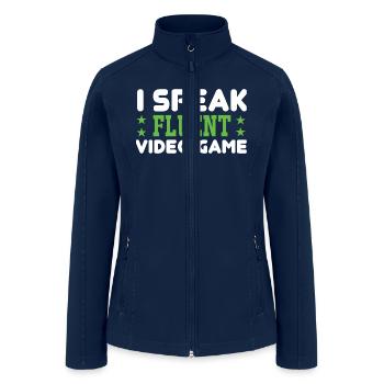 I Speak Fluent Video Game - Women’s Soft Shell Jacket - navy - Front