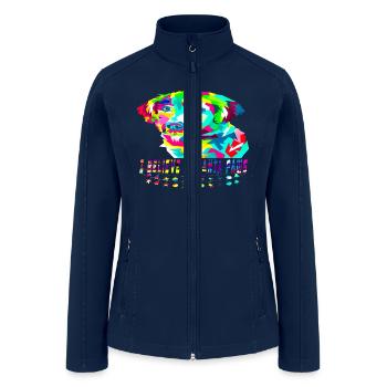 I Believe In Santa Paws - Women’s Soft Shell Jacket - navy - Front