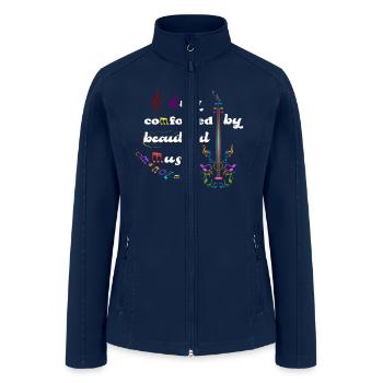 Comforted by beautiful music - Women’s Soft Shell Jacket - navy - Front