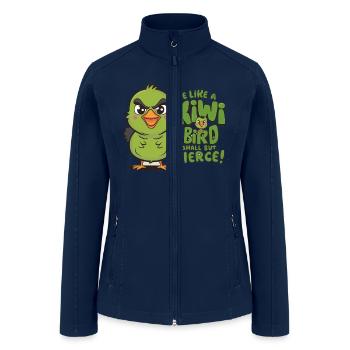 Be Like a kiwi BIrd Small But Fierce1 - Women’s Soft Shell Jacket - navy - Front