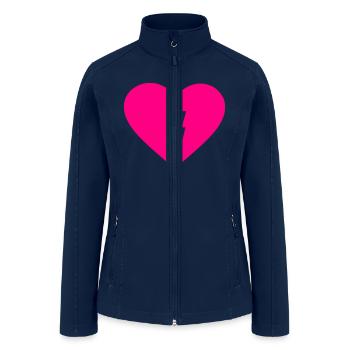 Broken Heart - Women’s Soft Shell Jacket - navy - Front
