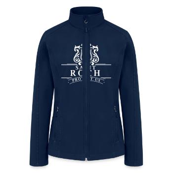 Saint Roch Patron Saint of Dogs Protection - Women’s Soft Shell Jacket - navy - Front