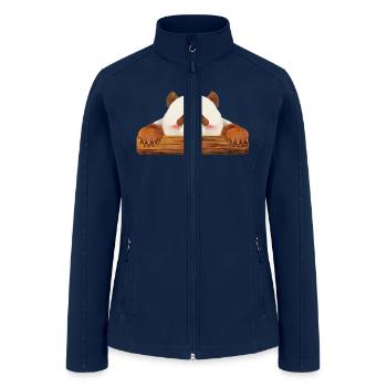 Qizai🐼Giant Panda - Women’s Soft Shell Jacket - navy - Front