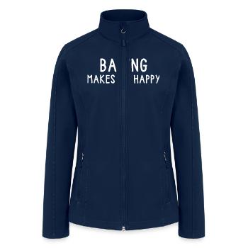 Baking Makes Me Happy - Women’s Soft Shell Jacket - navy - Front