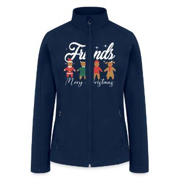 Best Friends Christmas - Women’s Soft Shell Jacket - navy - Front