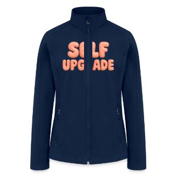 Self Upgrade – 3D Bubble Quote - Women’s Soft Shell Jacket - navy - Front
