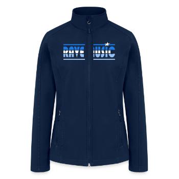 Rave Music Retro - Women’s Soft Shell Jacket - navy - Front
