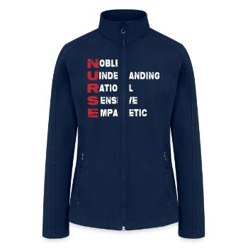Nurse Definition - Women’s Soft Shell Jacket - navy - Front