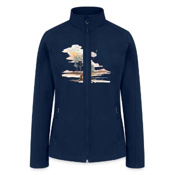 Landscape Trees - Women’s Soft Shell Jacket - navy - Front