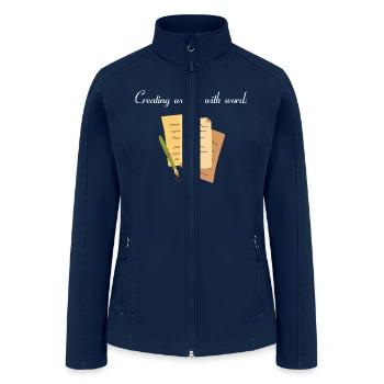Creating worlds with words - Women’s Soft Shell Jacket - navy - Front