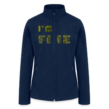 I M FINE - Women’s Soft Shell Jacket - navy - Front