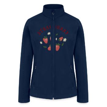Strawberries - Women’s Soft Shell Jacket - navy - Front