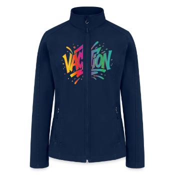 VACATION Lettering – Colorful Graffiti for Summer - Women’s Soft Shell Jacket - navy - Front