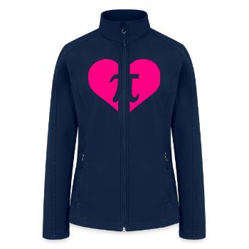 Pi heart - Women’s Soft Shell Jacket - navy - Front