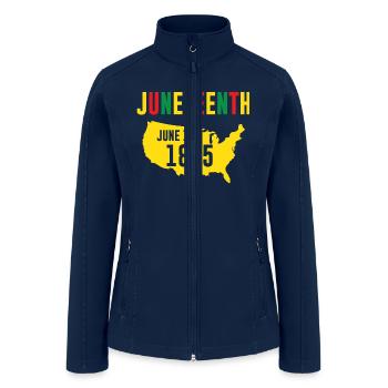 Juneteenth June 19 1865 Black Pride History Black - Women’s Soft Shell Jacket - navy - Front