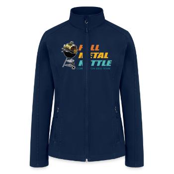 Full Metal Kettle Competition BBQ Team Funny - Women’s Soft Shell Jacket - navy - Front