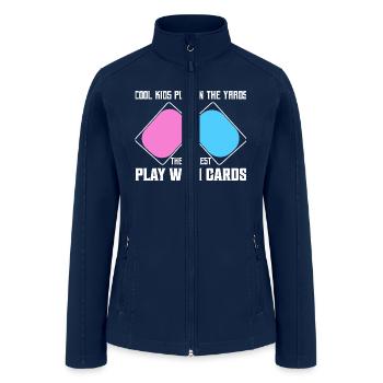 The Coolest Play With Cards Trading Cards TCG - Women’s Soft Shell Jacket - navy - Front