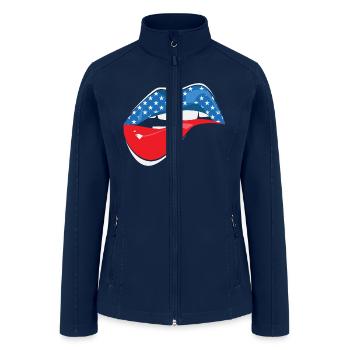 Sexy Lips Independence Day 4th of July Gifts - Women’s Soft Shell Jacket - navy - Front