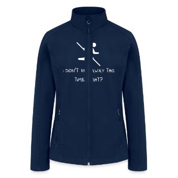I didn t run away this time right - Women’s Soft Shell Jacket - navy - Front