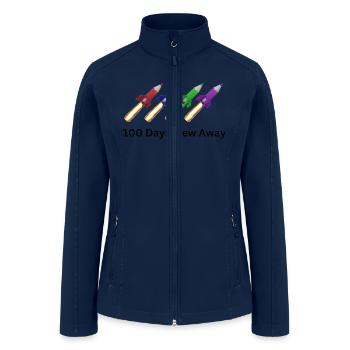 100 Days Flew Away - Women’s Soft Shell Jacket - navy - Front