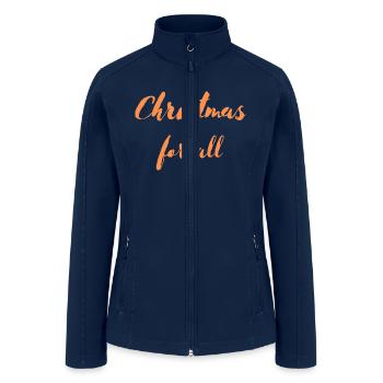 Christmas for all - Women’s Soft Shell Jacket - navy - Front