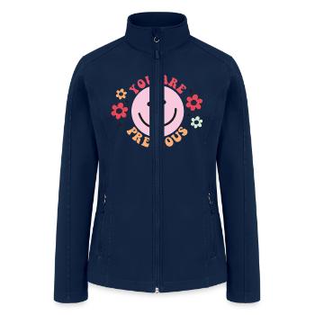 You Are Precious Smile - Women’s Soft Shell Jacket - navy - Front