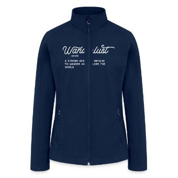 Wanderlust Definition - Women’s Soft Shell Jacket - navy - Front