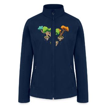 Bonsai Japanese Tree - Women’s Soft Shell Jacket - navy - Front