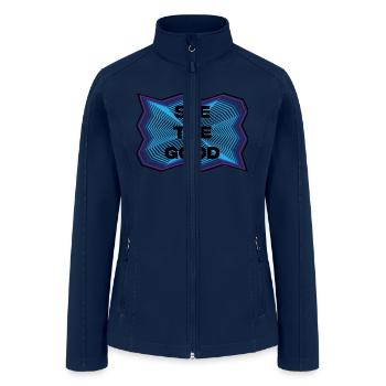 see the good - Motivational quotes - Women’s Soft Shell Jacket - navy - Front