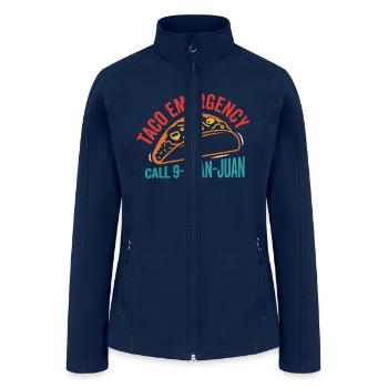 Taco Emergency Call 9-Juan-Juan Funny - Women’s Soft Shell Jacket - navy - Front